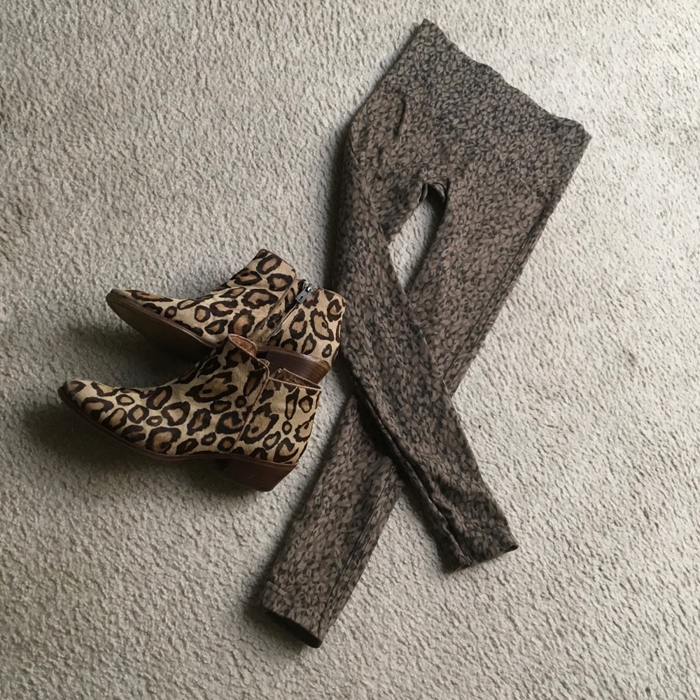 SPANX/“LOOK AT ME NOW” LEOPARD LEGGINGS